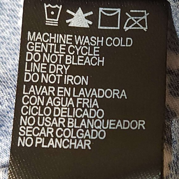 Perceptions Woman dress 2X Navy blue w/ white puff print Tie sleeves Mid-length - Picture 12 of 15